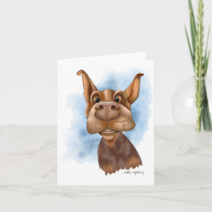 Tarjeta Dibujo animado del Doberman Boop el Snoot