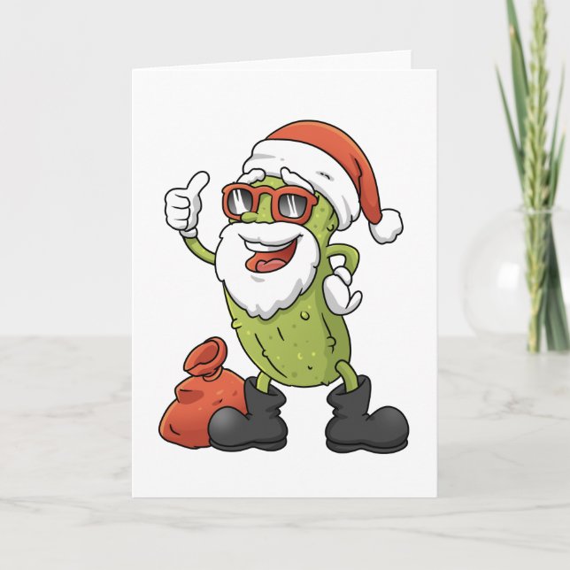 Tarjeta Dibujo Animado Divertido de Navidad del Payaso San (Anverso)
