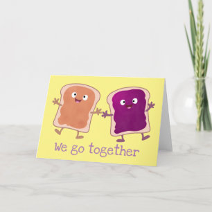 Tarjeta Dibujo animado lindo de San Valentín de mantequill