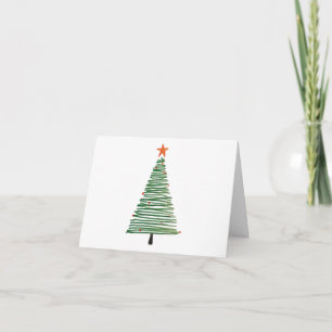 Tarjeta Dibujo de árbol de Navidad