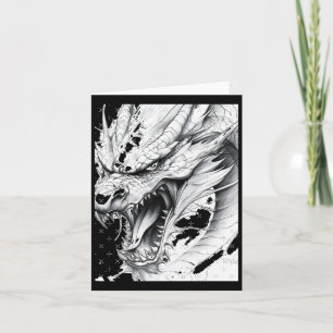 Tarjeta Dibujo de dragón realista Sticker1