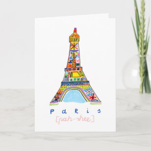 Tarjeta Dibujo de la extremidad del fieltro de París