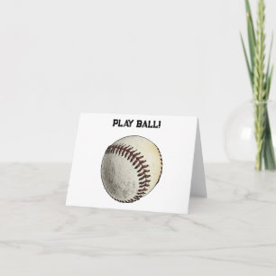Tarjeta Dibujo de la pelota de béisbol deportiva