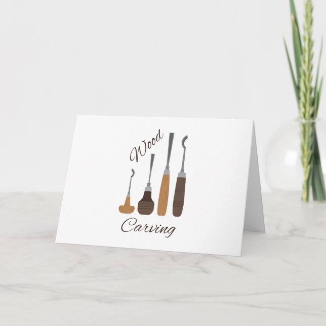 Tarjeta Dibujo de madera (Anverso)