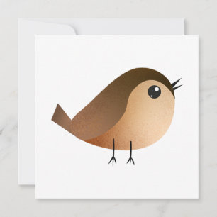 Tarjeta Dibujo de pájaro gorrión