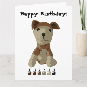 Tarjeta - Dibujo de perro juguete por número