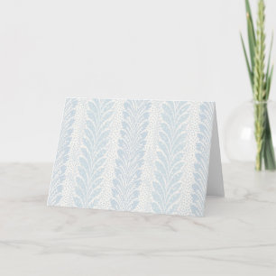 Tarjeta Dibujo de Raya de Pluma Azul Pálido, Botánico con