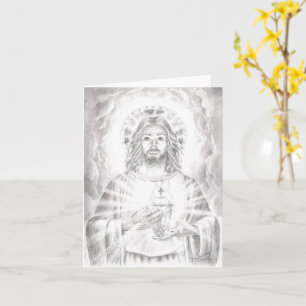 Tarjeta Dibujo de "Sagrado Corazón de Jesús", Jenny McLaug