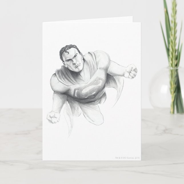Tarjeta Dibujo de Superman (Anverso)