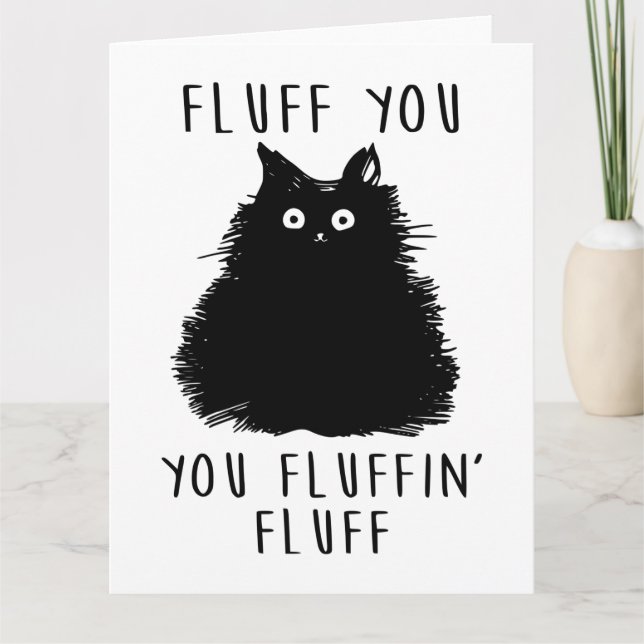 Tarjeta Dibujo de un gato negro (Anverso)