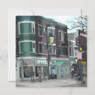 Tarjeta Dibujo del centro de Madison, Wisconsin