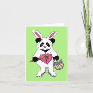 Tarjeta Dibujo del conejo de Pascua panda