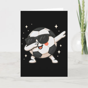 Tarjeta Dibujo divertido de cartoon de toro de fútbol con 