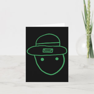 Tarjeta Dibujo divertido de duende aficionado meme irlandé