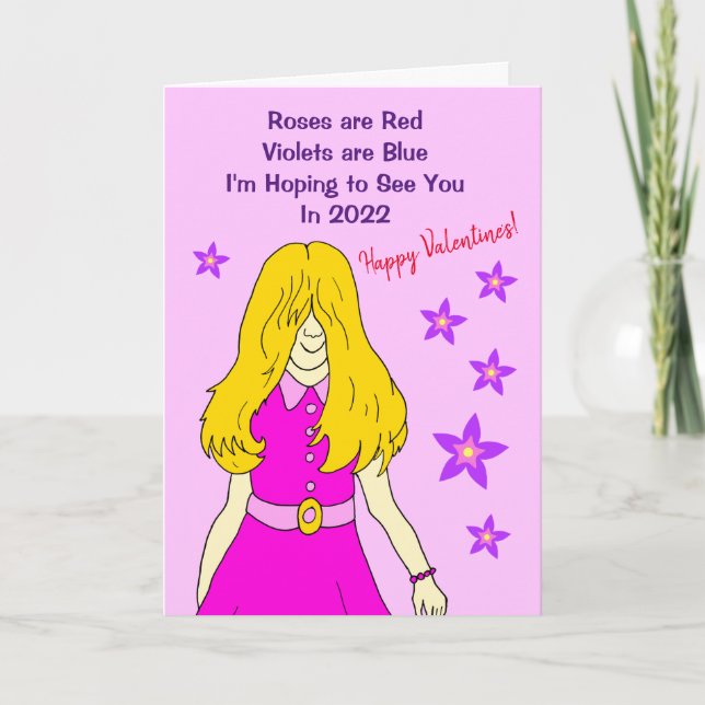 Tarjeta Dibujo divertido de San Valentín que te echa de me (Anverso)
