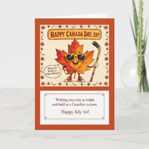Tarjeta Dibujo Divertido y Lindo de Humor Canadiense para