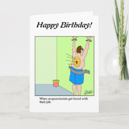 Tarjeta Dibujo en blanco - Acupunturista - Personalizar