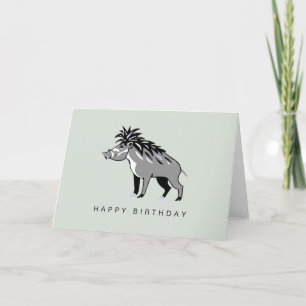 Tarjeta Dibujo manual - PIG de la guerra - Warthog - Vida