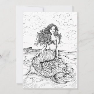 TARJETA DIBUJO MERMAID