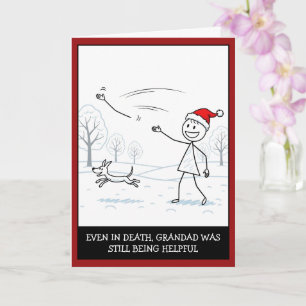 Tarjeta Dibujos animados de Navidad con humor negro Stickm