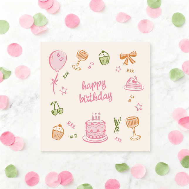 Tarjeta Dibujos caprichosos de cumpleaños feliz (Subido por el creador)