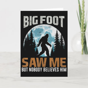 Tarjeta Dibujos Divertidos De Bigfoot Me Vio Regalos De Sa