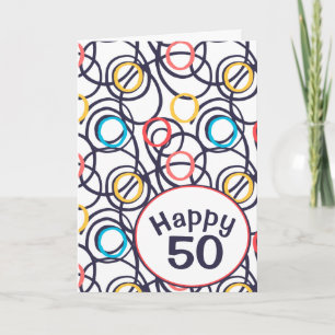 Tarjeta Dibujos divertidos para 50 cumpleaños
