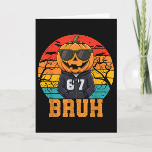 Tarjeta Dibujos divertidos retro 67 Meme de Halloween Bruh