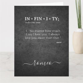 Tarjeta Diccionario de Definición Amor personalizado INFIN