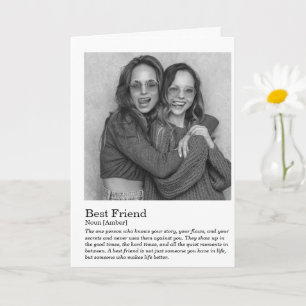 Tarjeta Diccionario de mejores amigos Definición regalo de