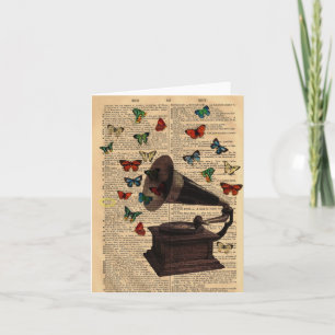 Tarjeta Diccionario de Notecard sobre las mariposas de la 