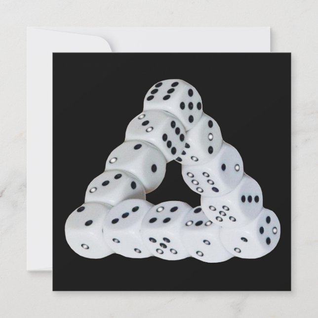 Tarjeta Dice de ilusión óptica (Anverso)