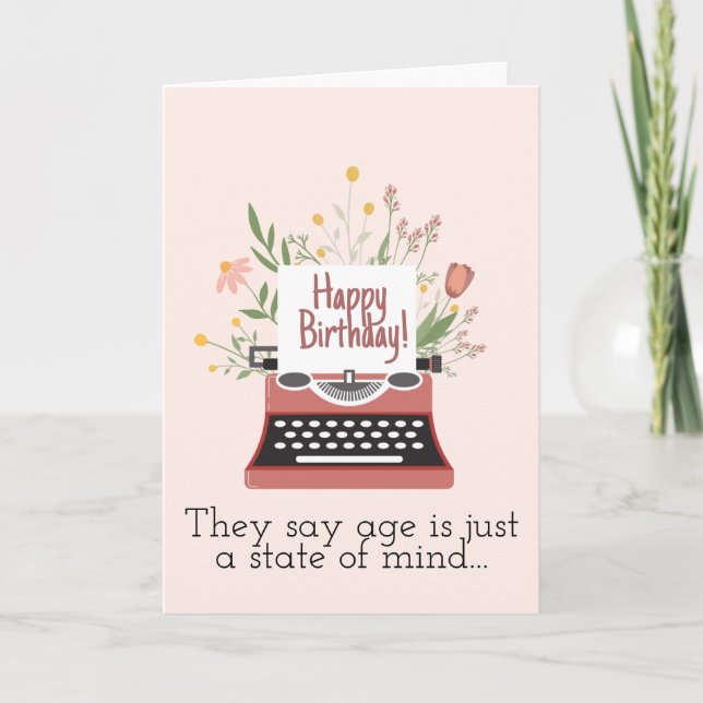 Tarjeta Dicen que la edad es solo un estado de ánimo (Anverso)