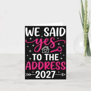 Tarjeta Dicho a la dirección 2027 Fiesta de inauguración D