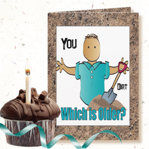Tarjeta Dicho divertido cumpleaños 50 hombre caricatura su