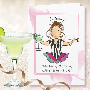 Tarjeta Dicho Divertido Cumpleaños Cartoon Margarita Femen