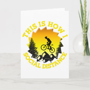 Tarjeta Dicho divertido de ciclismo de montaña en biciclet