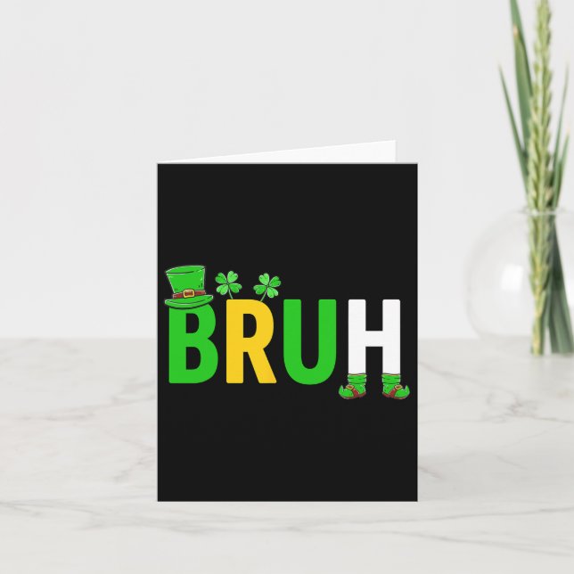 Tarjeta Dicho divertido de meme Bruh Saludo de hermano Ado (Anverso)