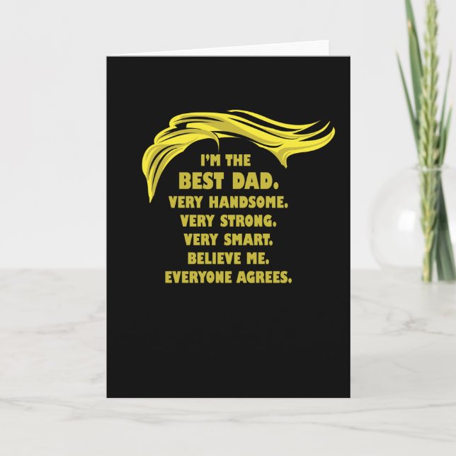 Tarjeta Dicho Divertido de Trump - El Mejor Papá (Anverso)