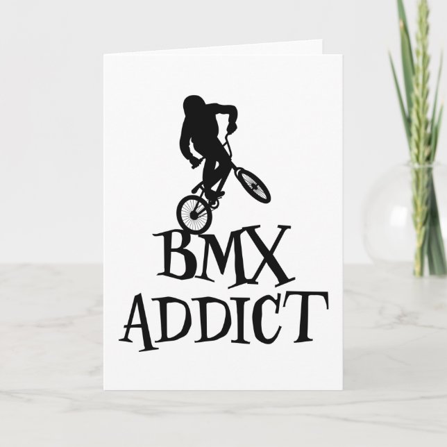 Tarjeta Dicho divertido del ciclismo Bmx Camiseta del cicl (Anverso)