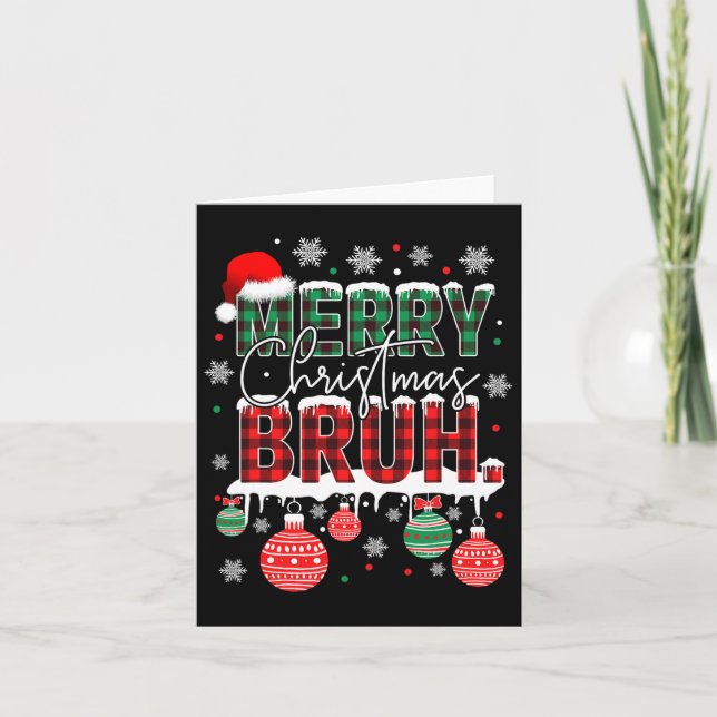 Tarjeta Dicho divertido del meme Bruh Saludo de hermano Ad (Anverso)