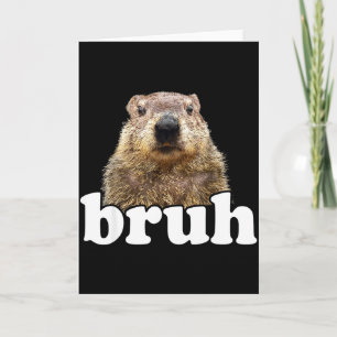 Tarjeta Dicho Divertido Hermano Marmota Amante De Los Anim