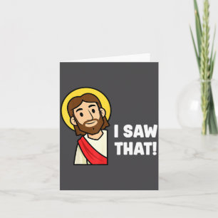 Tarjeta Dicho Divertido Humor Cristiano Jesús Vi Eso