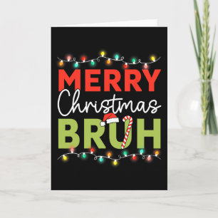 Tarjeta Dicho divertido meme Bruh saludo de hermano adoles