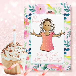 Tarjeta Dicho divertido para cumpleaños 50 étnico femenino