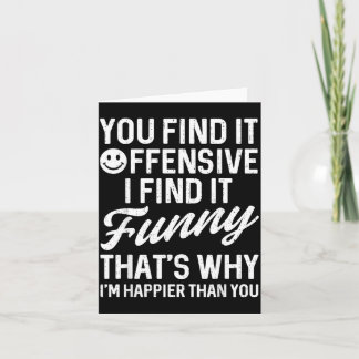 Tarjeta Dicho divertido que resulta ofensivo humor de adul