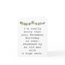 Diciembre divertido Cumpleaños combinado con Navid