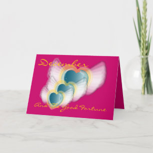 Tarjeta Diciembre y la buena fortuna - Personalizada