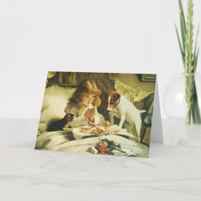 Tarjeta Diciendo nuestras oraciones, Suspender Charles Bur (Anverso)