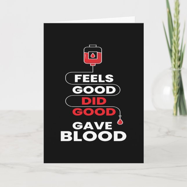 Tarjeta Did Good Gave Blood Blood Donate (Anverso)